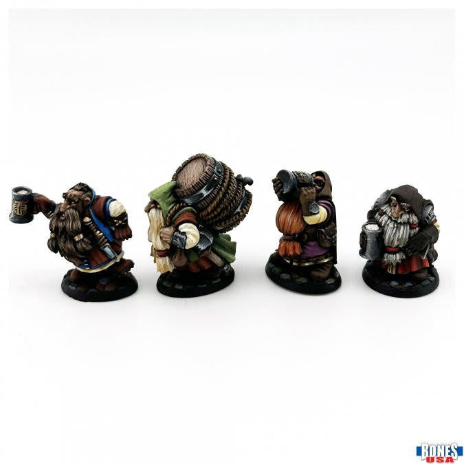 Reaper Miniatures Townsfolk: Dwarven Brewmeister and Patrons (4) 30139